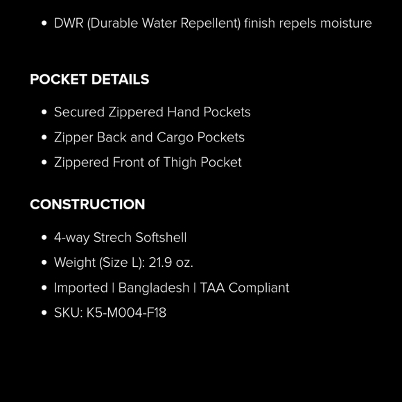 Beyond Clothing Velox Softshell Hiking/Ski Pants 38x30 - Picture 7 of 7